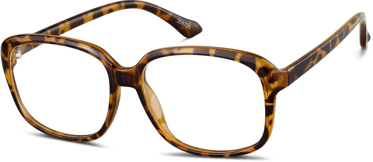 Angle view of Square Glasses 206725 in Tortoiseshell