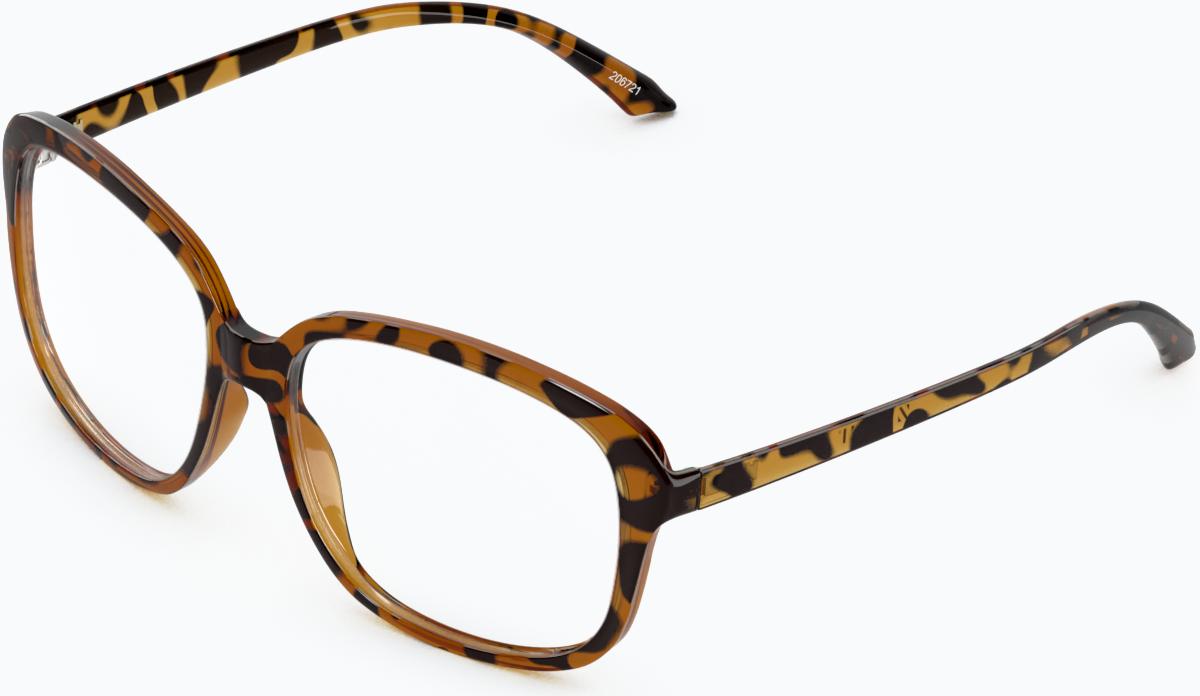 Angle view of Square Glasses 206725 in Tortoiseshell thumbnail
