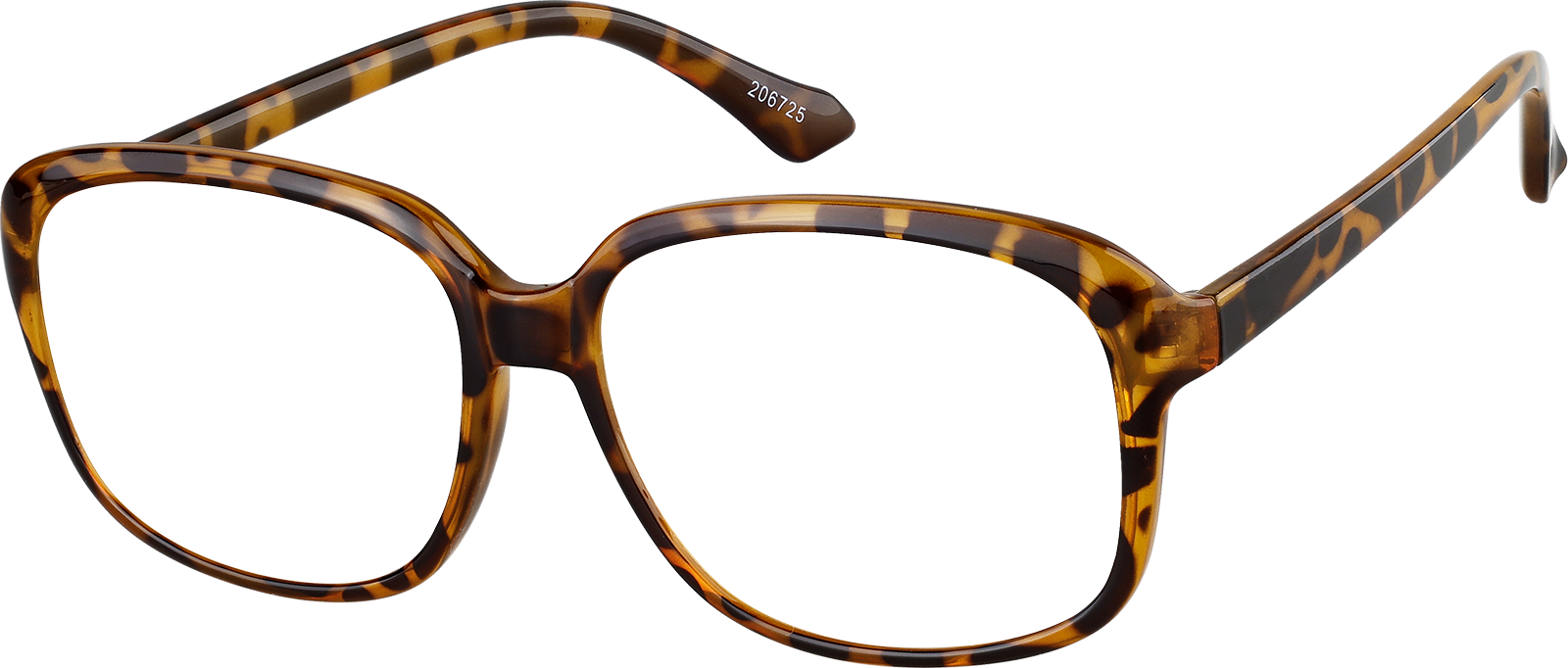 Angle view of Square Glasses 206725 in Tortoiseshell