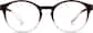 Front view of Round Glasses 206815 in Brown thumbnail