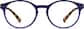 Front view of Round Glasses 206816 in Navy thumbnail