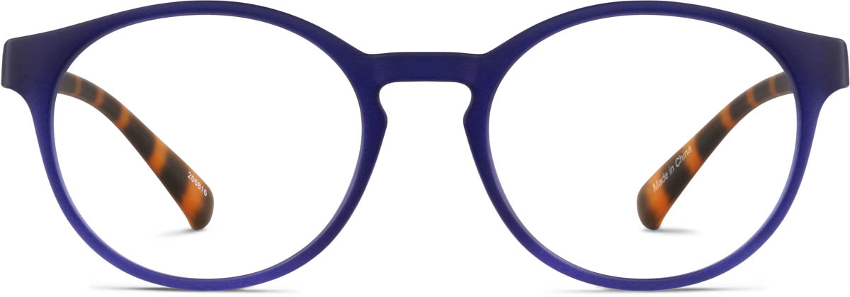 Navy Round Glasses