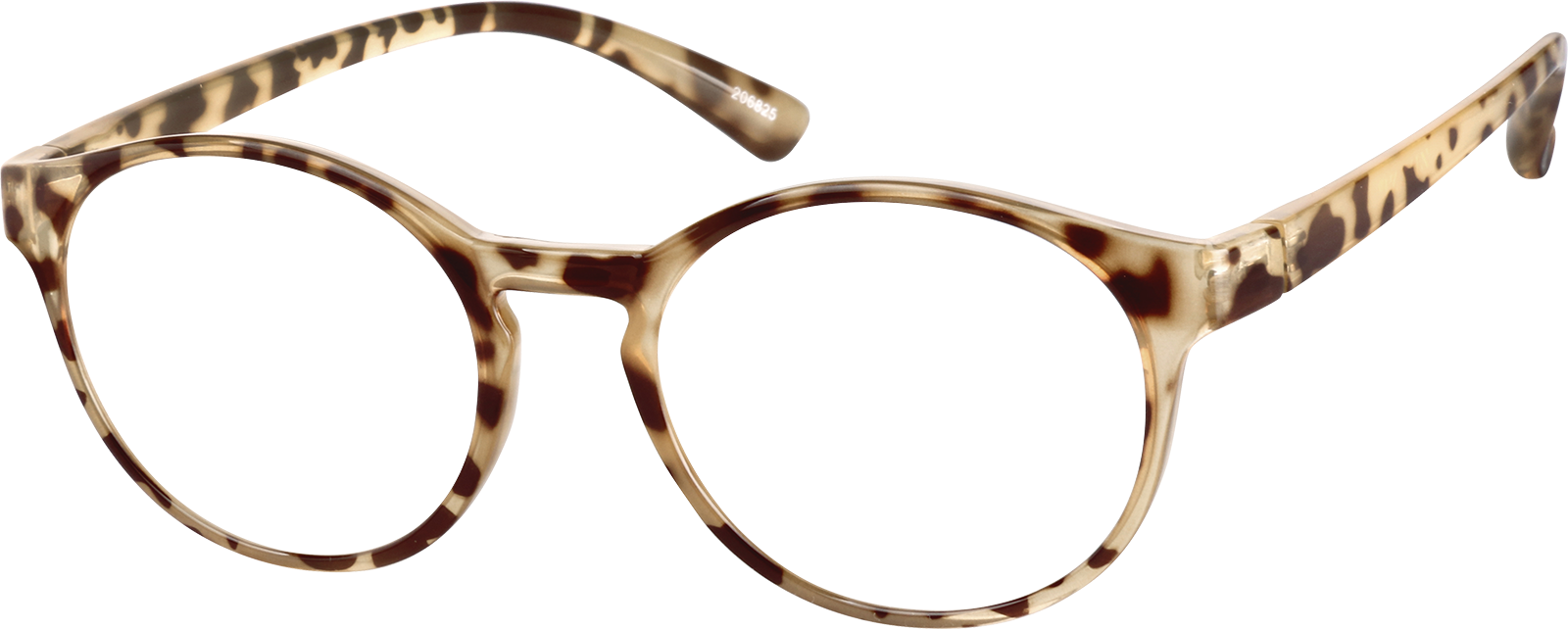 Angle view of Round Glasses 206825 in Tortoiseshell