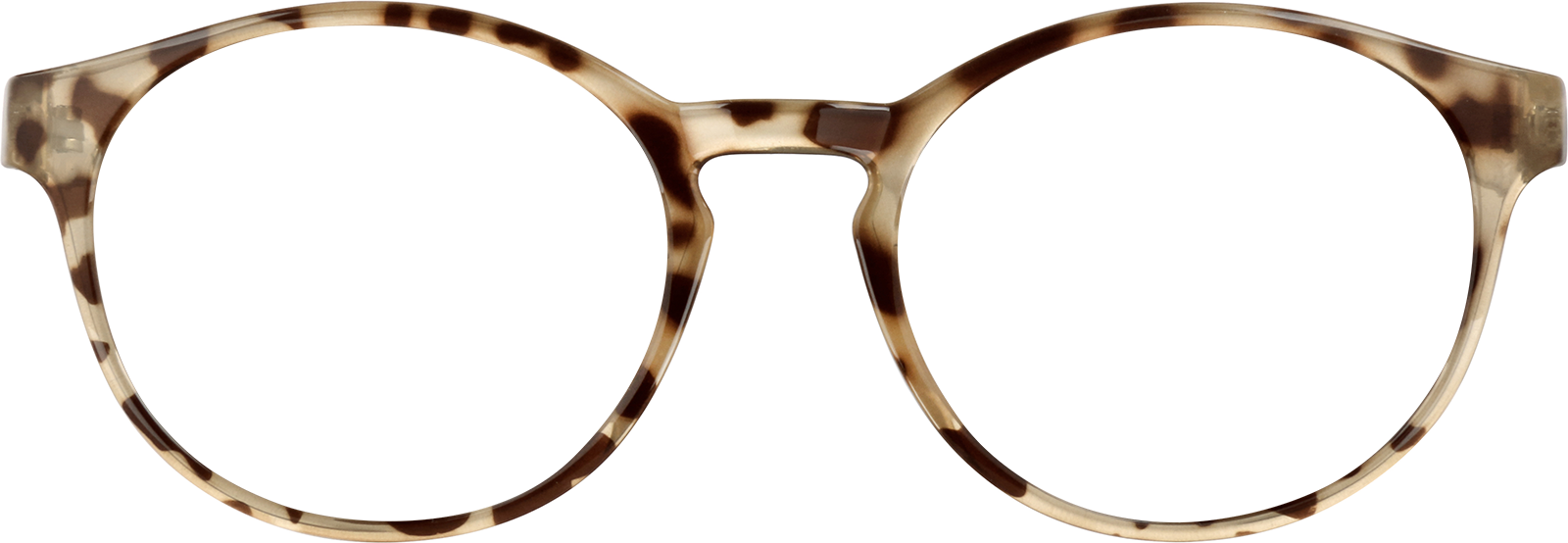 Front view of Round Glasses 206825 in Tortoiseshell