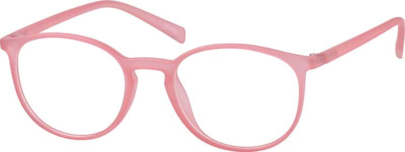 Angle view of Round Glasses 207419 in Pink