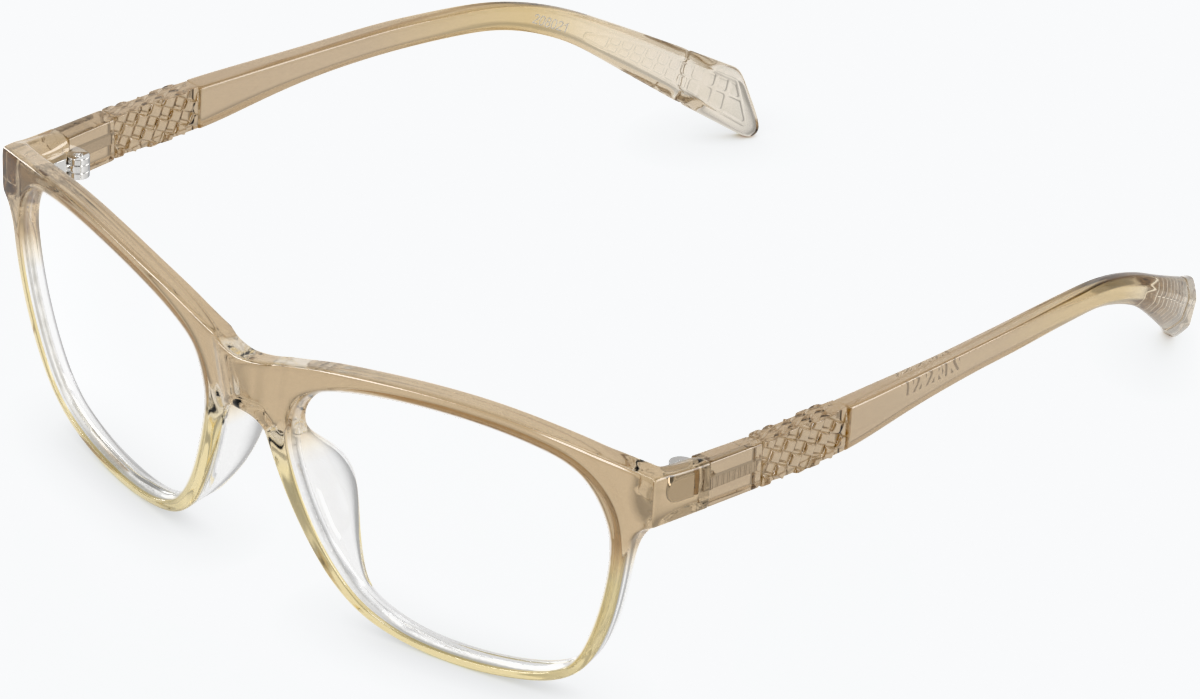 Angle view of Square Glasses 208012 in Brown thumbnail