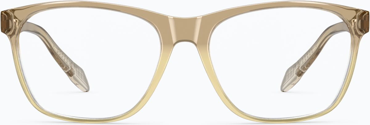 Front view of Square Glasses 208012 in Brown thumbnail