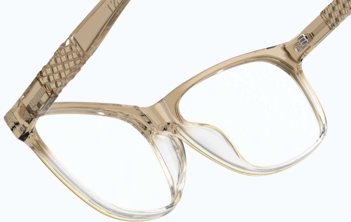 See-through view of Square Glasses 208012 in Brown thumbnail