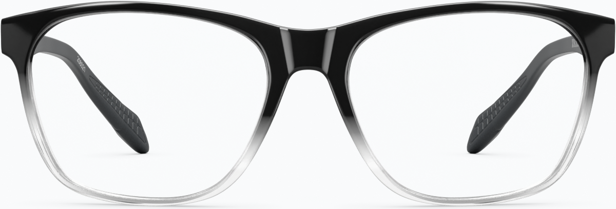 Front view of Square Glasses 208021 in Black thumbnail