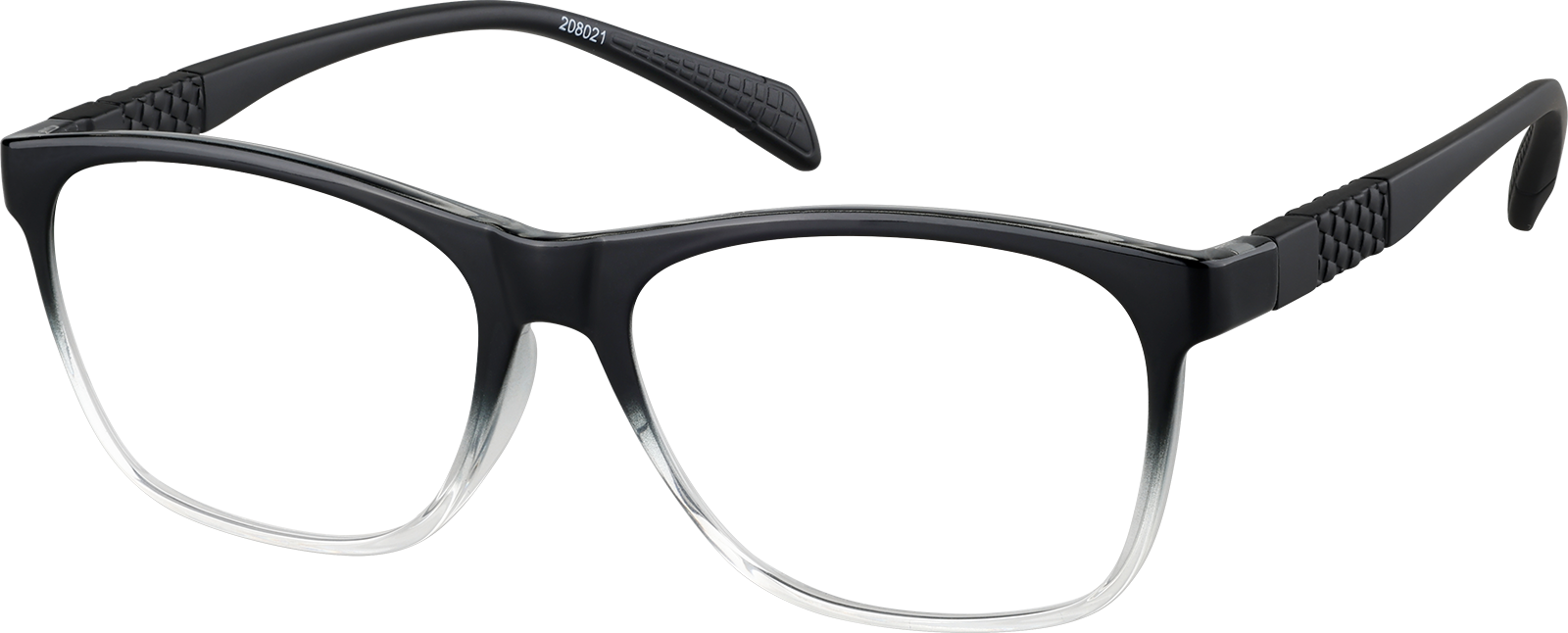 Angle view of Square Glasses 208021 in Black