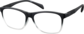 Angle view of Square Glasses 208021 in Black thumbnail
