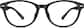 Front view of Oval Glasses 208221 in Black thumbnail