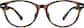Front view of Oval Glasses 208225 in Tortoiseshell thumbnail