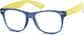 Angle view of Kids’ Square Glasses 208316 in Blue thumbnail