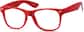 Angle view of Kids’ Square Glasses 208318 in Red thumbnail