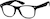 Angle view of Kids’ Square Glasses 208321 in Black thumbnail