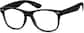 Angle view of Kids’ Square Glasses 208321 in Black thumbnail