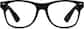 Front view of Kids’ Square Glasses 208321 in Black thumbnail