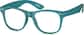 Angle view of Kids’ Square Glasses 208324 in Teal thumbnail