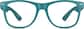 Front view of Kids’ Square Glasses 208324 in Teal thumbnail