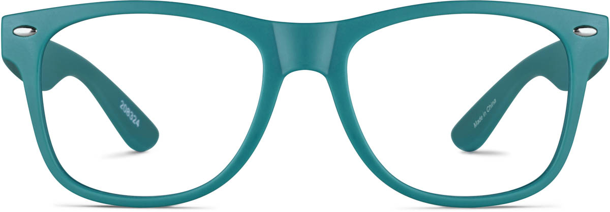 Teal Kids’ Square Glasses