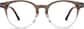 Front view of Round Glasses 208415 in Brown thumbnail