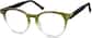 Angle view of Round Glasses 208434 in Olive thumbnail