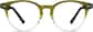 Front view of Round Glasses 208434 in Olive thumbnail