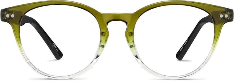 Olive Round Glasses
