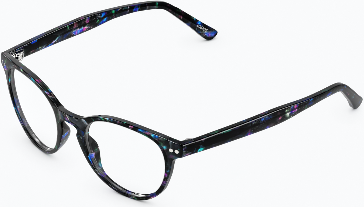Angle view of Round Glasses 208439 in Midnight thumbnail
