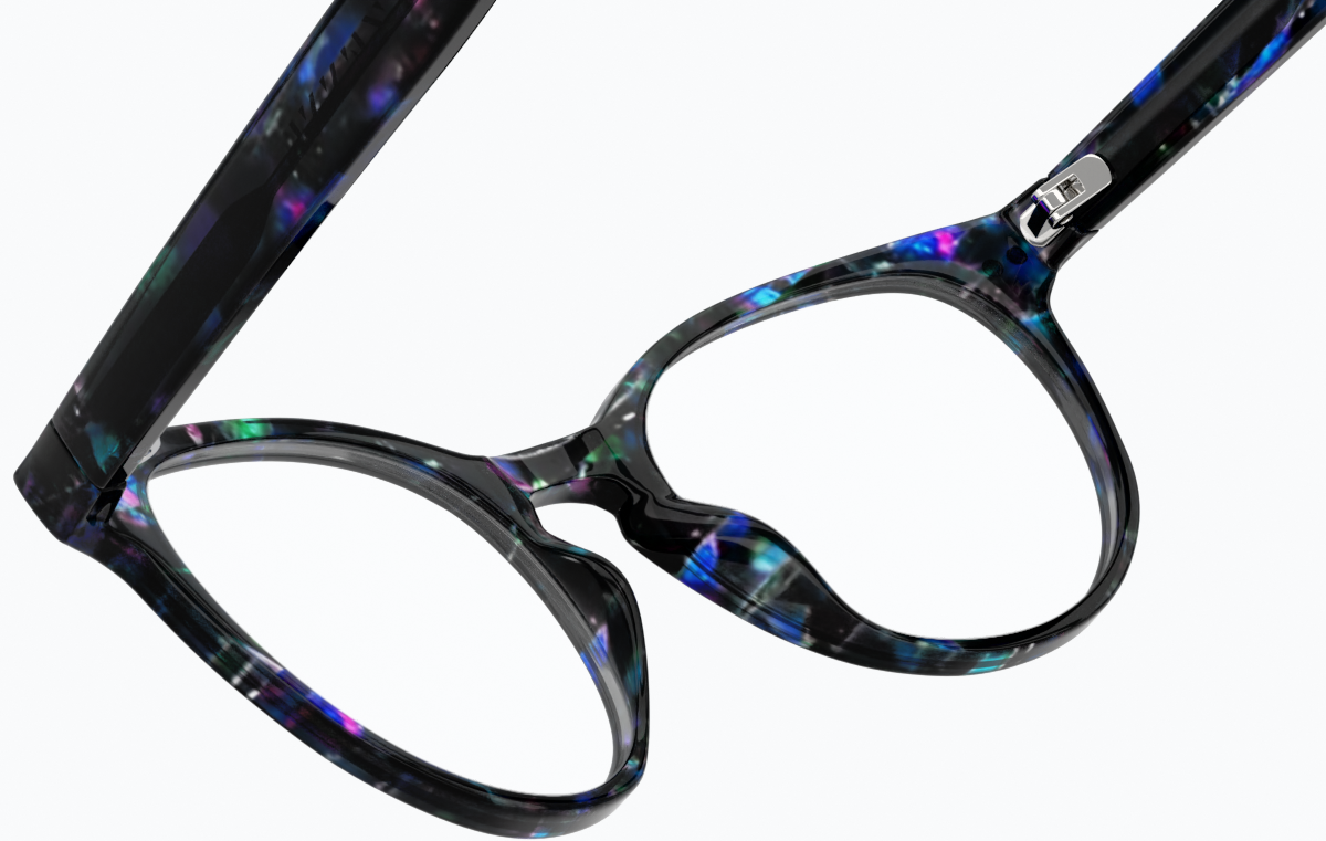 See-through view of Round Glasses 208439 in Midnight thumbnail