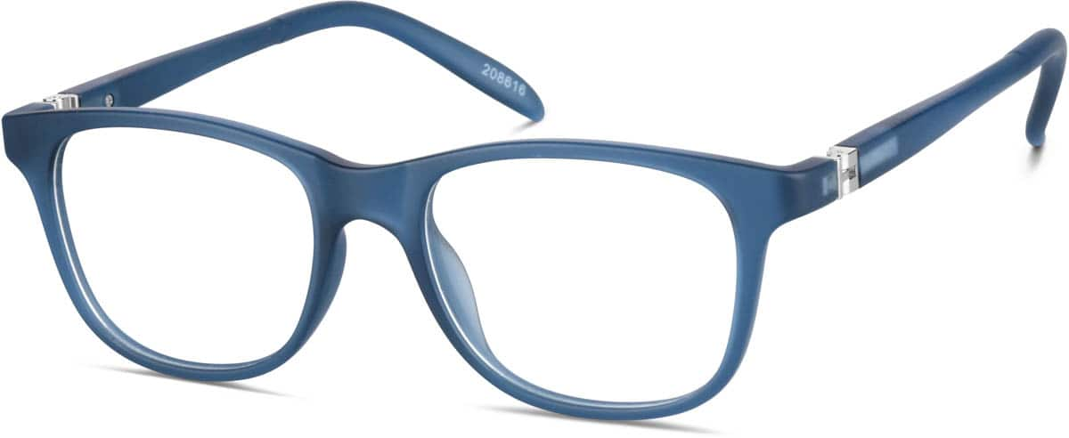 Angle view of Kids' Square Glasses 208616 in Navy