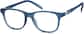 Angle view of Kids' Square Glasses 208616 in Navy thumbnail