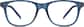Front view of Kids' Square Glasses 208616 in Navy thumbnail