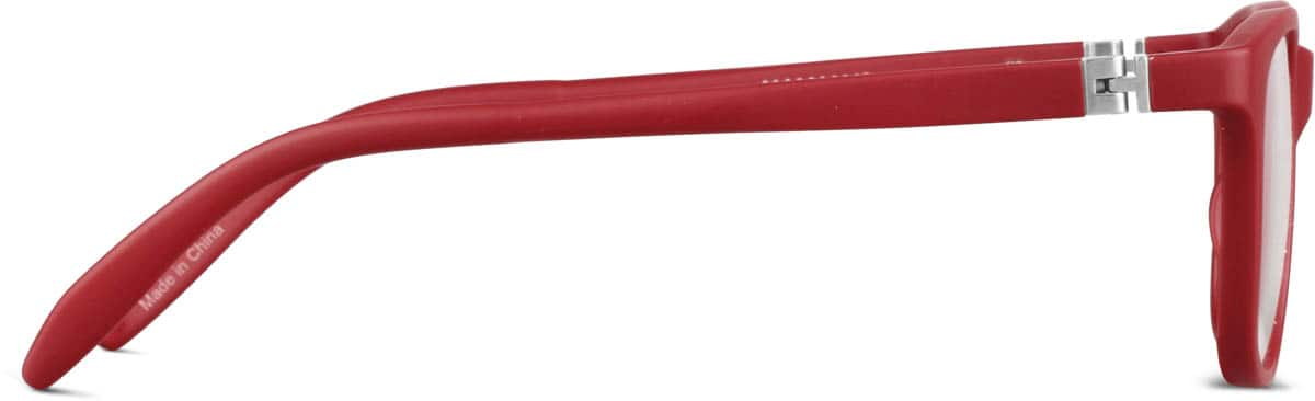 Side view of Kids' Square Glasses 208618 in Red