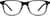 Front view of Kids' Square Glasses 208621 in Black thumbnail