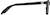 Side view of Kids' Square Glasses 208621 in Black thumbnail