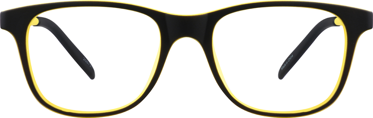 Black Kid's Square Glasses