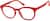 Angle view of Kids' Round Glasses 209018 in Red thumbnail