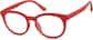 Angle view of Kids' Round Glasses 209018 in Red thumbnail
