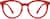 Front view of Kids' Round Glasses 209018 in Red thumbnail