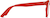 Side view of Kids' Round Glasses 209018 in Red thumbnail
