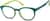 Angle view of Kids' Round Glasses 209024 in Teal thumbnail