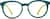 Front view of Kids' Round Glasses 209024 in Teal thumbnail