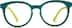 Kids' Round Glasses 209024 in Teal