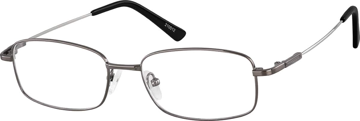 Angle view of Rectangle Glasses 210012 in Gray