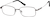 Angle view of Rectangle Glasses 210012 in Gray thumbnail