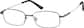 Angle view of Rectangle Glasses 210012 in Gray thumbnail
