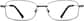 Front view of Rectangle Glasses 210012 in Gray thumbnail
