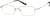Angle view of Rectangle Glasses 210014 in Gold thumbnail